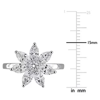 Lab Created Grown Diamond Engagement Ring 14k White Gold