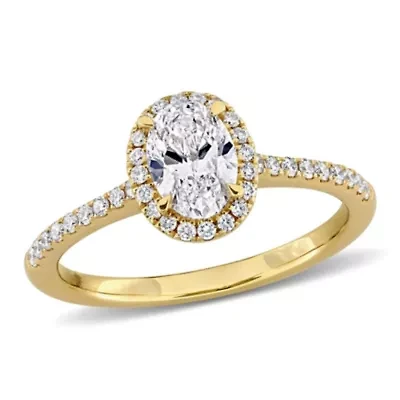 Lab Created Grown Diamonds Engagement Ring 14k Yellow Gold