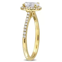 Lab Created Grown Diamonds Engagement Ring 14k Yellow Gold
