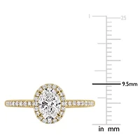 Lab Created Grown Diamonds Engagement Ring 14k Yellow Gold