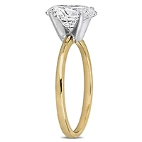 Lab Created Grown Diamond Engagement Ring 14k Yellow Gold