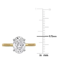 Lab Created Grown Diamond Engagement Ring 14k Yellow Gold