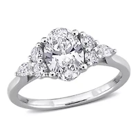 Lab Created Grown Diamonds Engagement Ring 14k White Gold