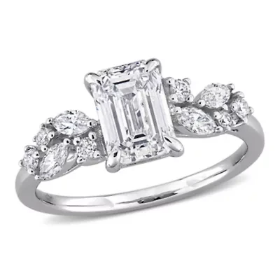 Lab Created Grown Diamonds Engagement Ring 14k White Gold