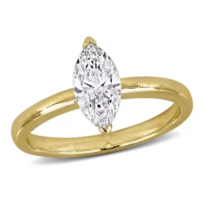 Lab Created Diamond Engagement Ring 14k Yellow Gold