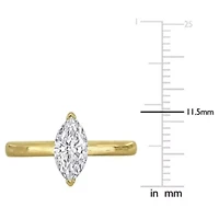 Lab Created Diamond Engagement Ring 14k Yellow Gold