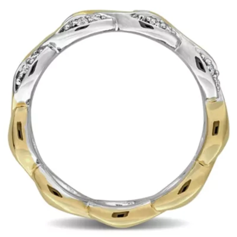 Lab Grown Diamond Ring Two-Tone Silver