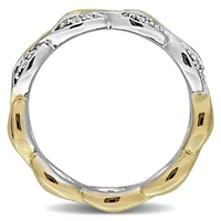 Lab Grown Diamond Ring Two-Tone Silver