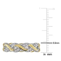 Lab Grown Diamond Ring Two-Tone Silver