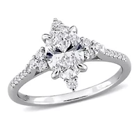 Lab Created Grown Diamonds Engagement Ring 14k White Gold