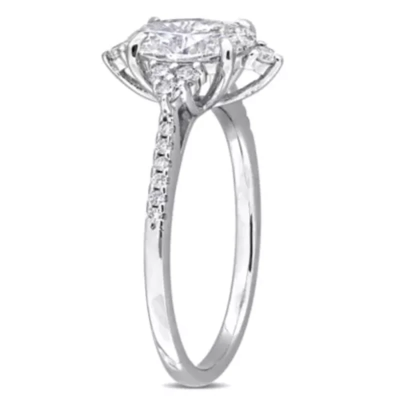 Lab Created Grown Diamonds Engagement Ring 14k White Gold