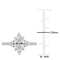 Lab Created Grown Diamonds Engagement Ring 14k White Gold
