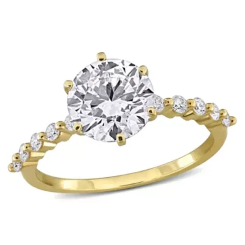 Lab Created Grown Diamond Engagement Ring 14k Yellow Gold