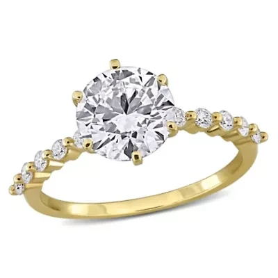 Lab Created Grown Diamond Engagement Ring 14k Yellow Gold