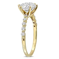 Lab Created Grown Diamond Engagement Ring 14k Yellow Gold