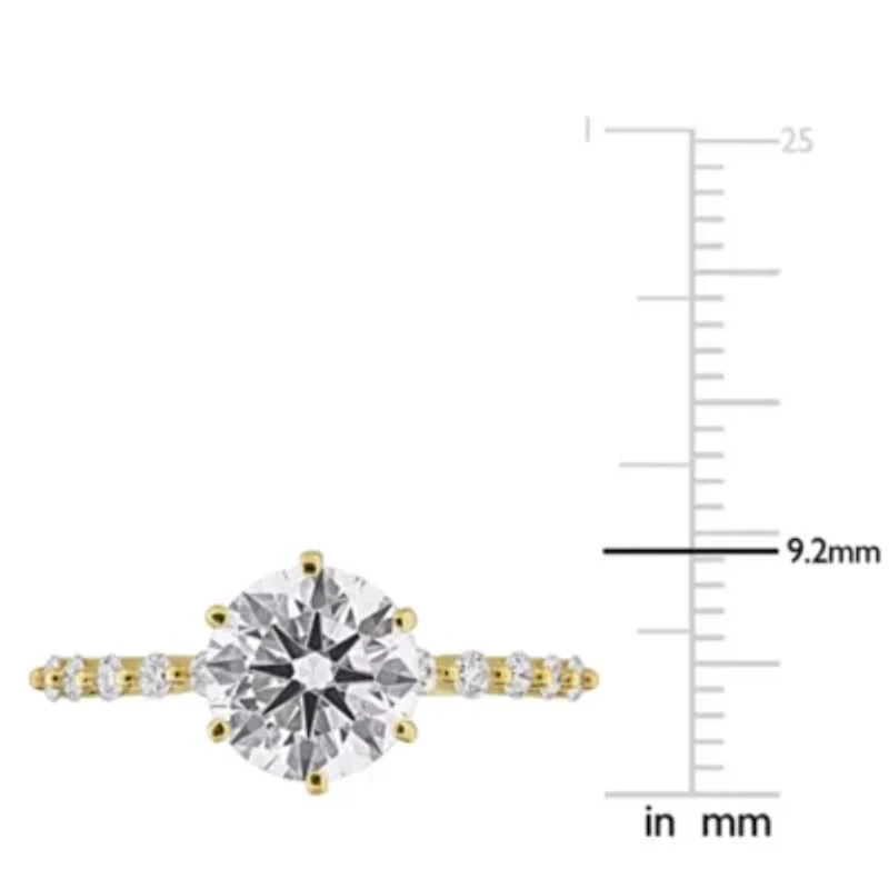 Lab Created Grown Diamond Engagement Ring 14k Yellow Gold