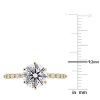 Lab Created Grown Diamond Engagement Ring 14k Yellow Gold