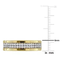 Lab Grown Diamond Ring Yellow Plated Sterling Silver