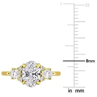 Lab Created Grown Diamonds Engagement Ring 14k Yellow Gold