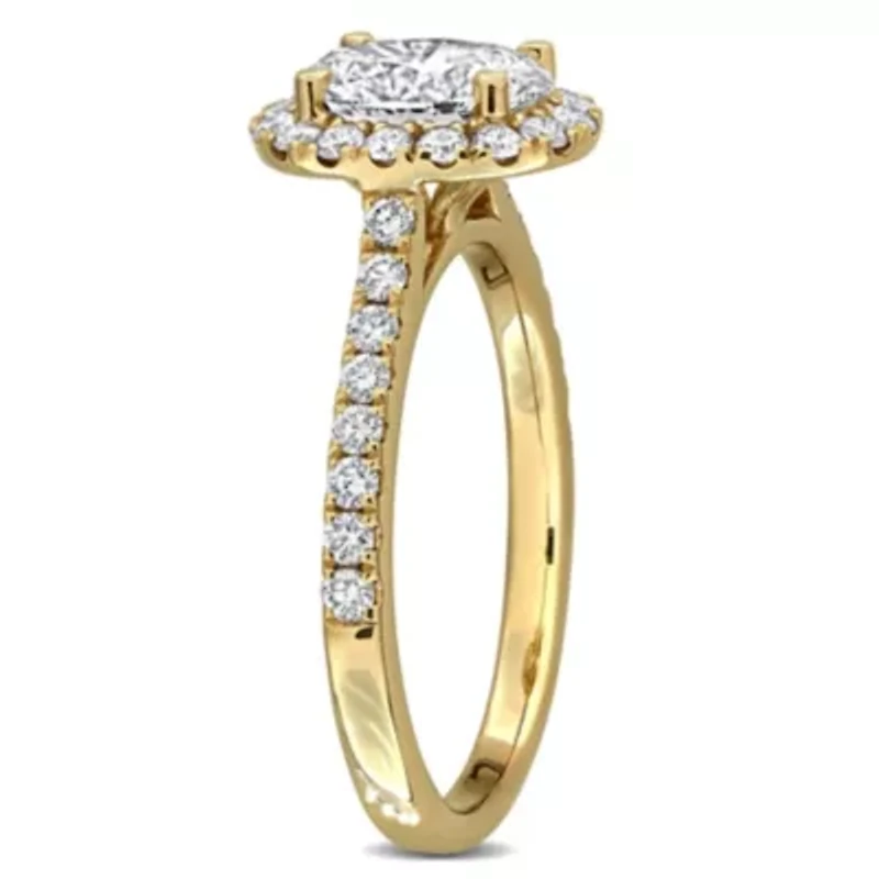Lab Created Grown Diamonds Engagement Ring 14k Yellow Gold