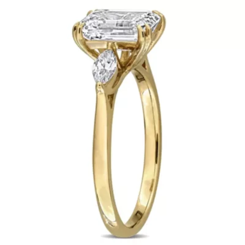 Lab Created Grown Diamonds Engagement Ring 14k Yellow Gold