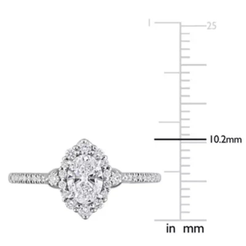 Lab Created Grown Diamonds Engagement Ring 14k Gold