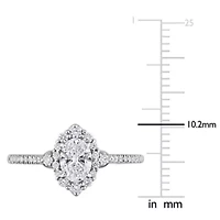 Lab Created Grown Diamonds Engagement Ring 14k Gold