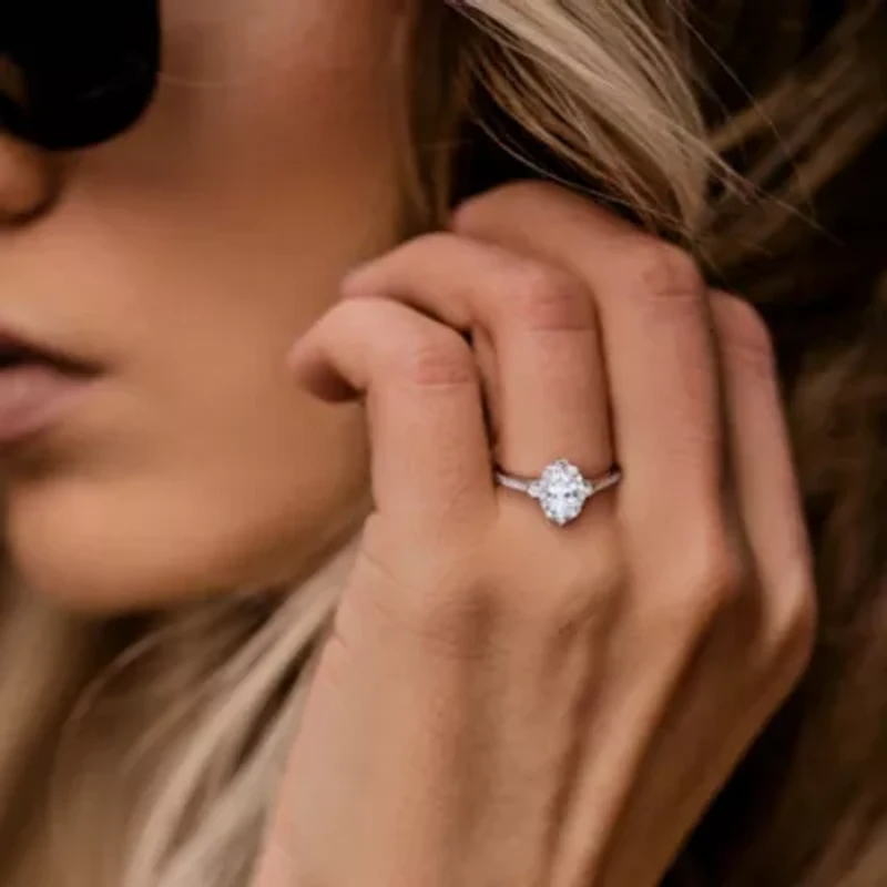 Lab Created Grown Diamonds Engagement Ring 14k Gold