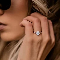 Lab Created Grown Diamonds Engagement Ring 14k Gold