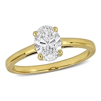 Lab Created Grown Diamond Engagement Ring 14k Yellow Gold
