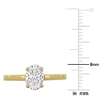 Lab Created Grown Diamond Engagement Ring 14k Yellow Gold