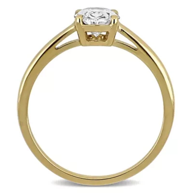 Lab Created Grown Diamond Engagement Ring 14k Yellow Gold