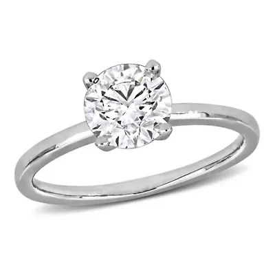 Lab Created Grown Diamond Engagement Ring 14k White Gold