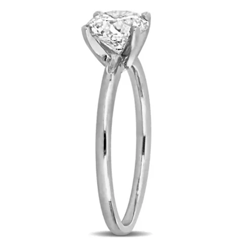 Lab Created Grown Diamond Engagement Ring 14k White Gold