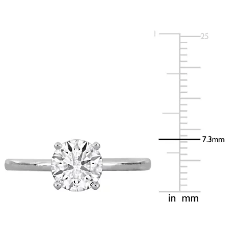 Lab Created Grown Diamond Engagement Ring 14k White Gold