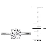 Lab Created Grown Diamond Engagement Ring 14k White Gold