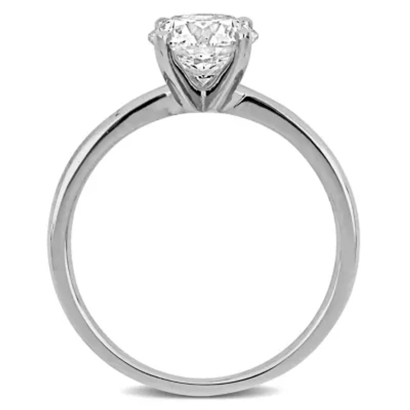 Lab Created Grown Diamond Engagement Ring 14k White Gold