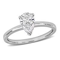 Lab Created Grown Diamond Engagement Ring 14k White Gold