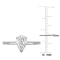 Lab Created Grown Diamond Engagement Ring 14k White Gold