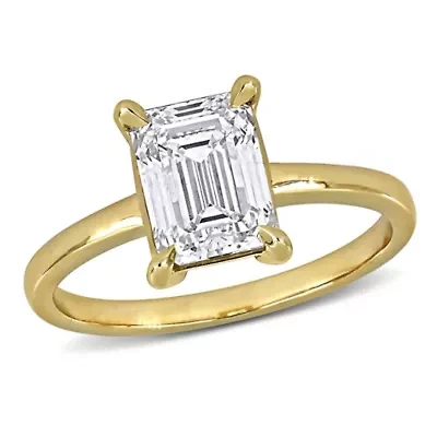 Lab Created Grown Diamond Engagement Ring 14k Yellow Gold