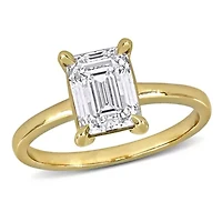 Lab Created Grown Diamond Engagement Ring 14k Yellow Gold