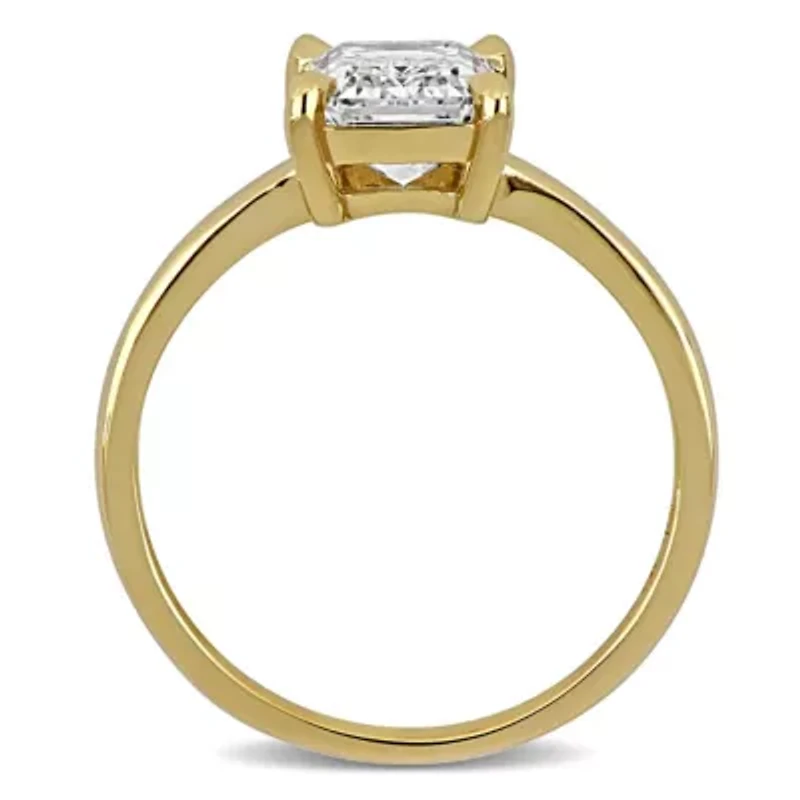 Lab Created Grown Diamond Engagement Ring 14k Yellow Gold