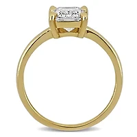 Lab Created Grown Diamond Engagement Ring 14k Yellow Gold