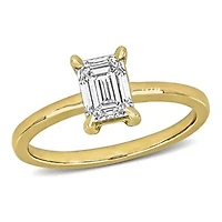 Lab Created Grown Diamond Engagement Ring 14k Yellow Gold