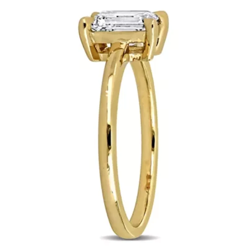 Lab Created Grown Diamond Engagement Ring 14k Yellow Gold