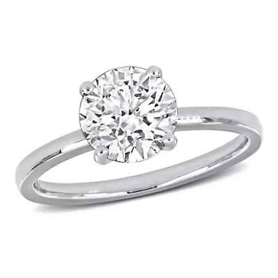 Lab Created Grown Diamond Engagement Ring 14k White Gold