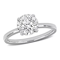 Lab Created Grown Diamond Engagement Ring 14k White Gold