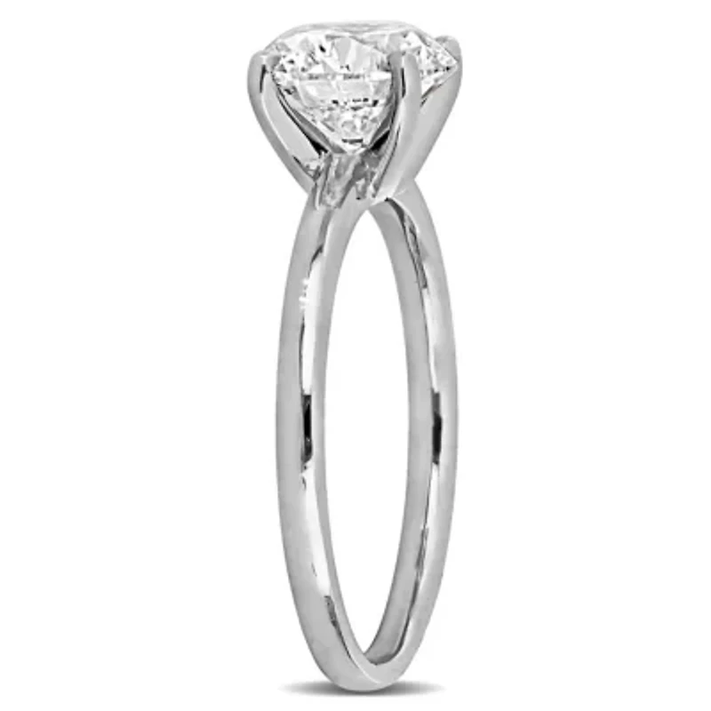 Lab Created Grown Diamond Engagement Ring 14k White Gold