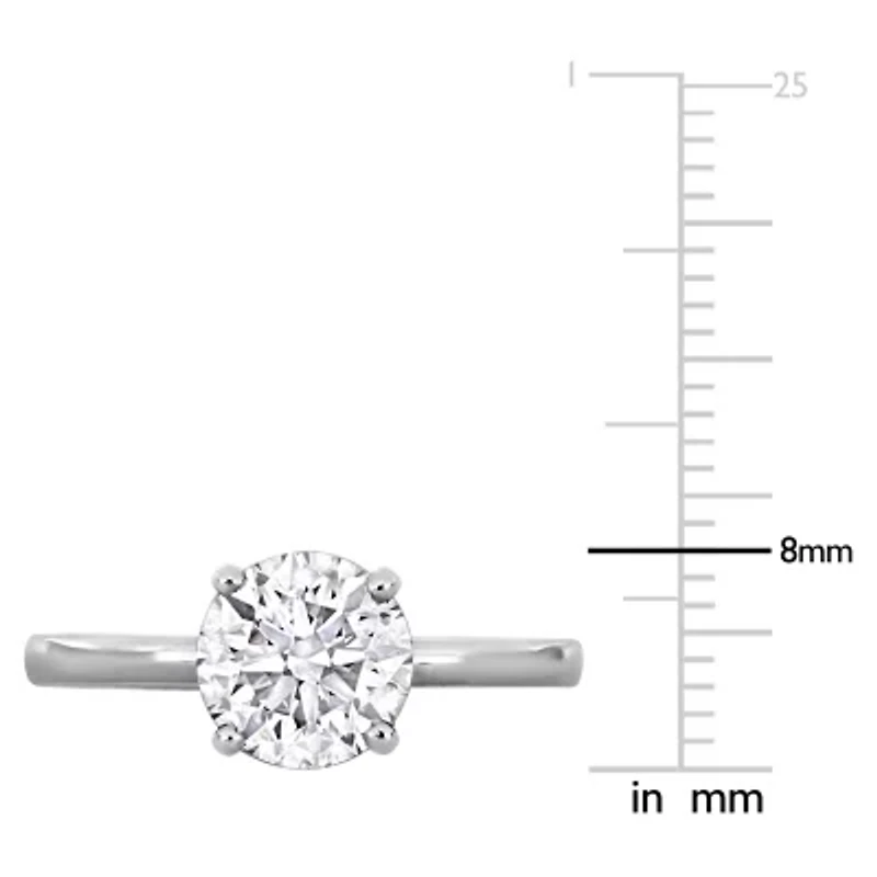 Lab Created Grown Diamond Engagement Ring 14k White Gold