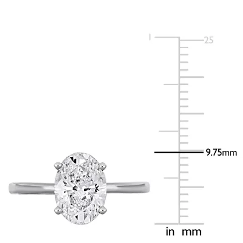 Lab Created Grown Diamond Engagement Ring 14k Yellow Gold